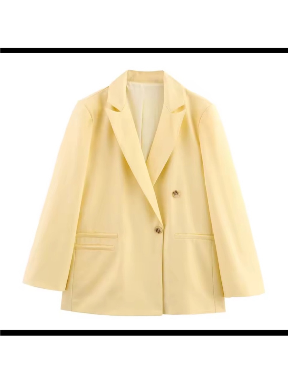 New Classic Pale Yellow Women's Blazer label removed medium